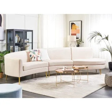 U:n muotoinen sohva Moss - Beige, Kulta - Huonekalut - Sohva - 4:n istuttava sohva