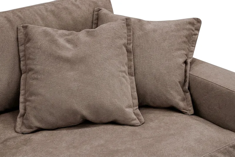 Valencia ekstra syvä 3-istuttava chenille-sohva - Tummanruskea - Huonekalut - Sohva - 3:n istuttava sohva