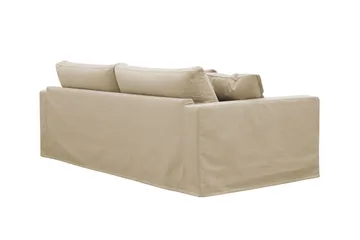 Valencia Extra Deep 3-istuttava sohva irrotettavalla ja pestävällä verhoilulla - Beige - Huonekalut - Sohva - 3:n istuttava sohva
