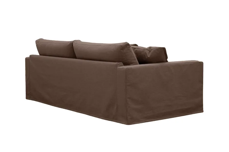 Valencia Extra Deep 3-istuttava sohva irrotettavalla ja pestävällä verhoilulla - Tummanruskea - Huonekalut - Sohva - 3:n istuttava sohva