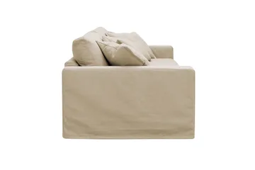 Valencia Extra Deep 3-istuttava sohva irrotettavalla ja pestävällä verhoilulla - Beige - Huonekalut - Sohva - 3:n istuttava sohva