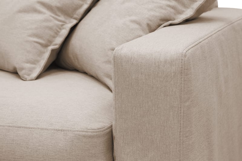 Valencia Extra Deep 3-istuttava sohva irrotettavalla ja pestävällä verhoilulla - Vaaleanruskea - Huonekalut - Sohva - 3:n istuttava sohva
