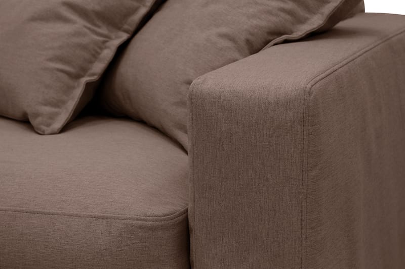 Valencia Extra Deep 3-istuttava sohva irrotettavalla ja pestävällä verhoilulla - Tummanruskea - Huonekalut - Sohva - 3:n istuttava sohva