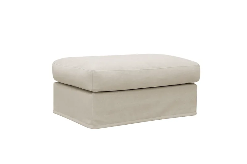 Valencia Extra Deep 5-istuttava sohva + jalkarahi irrotettavalla ja pestävällä verhoilulla - Beige - Huonekalut - Sohva