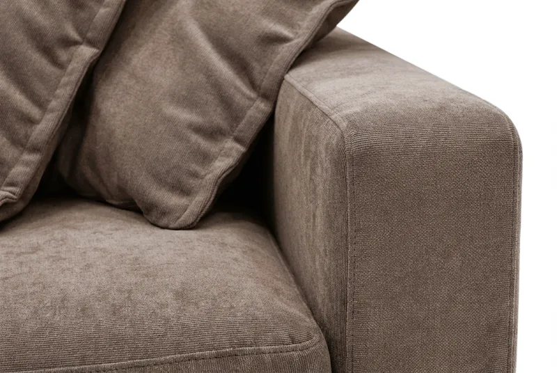 Valencia extra syvä 3-istuttava chenillesohva - Tummanruskea - Huonekalut - Sohva - 3:n istuttava sohva