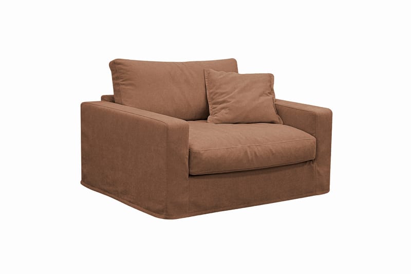 Valencia Extra Syvä 3-istuttava sohva + nojatuoli irrotettavalla ja pestävällä verhoilulla - Punaruskea - Huonekalut - Sohva - Sohvaryhmä