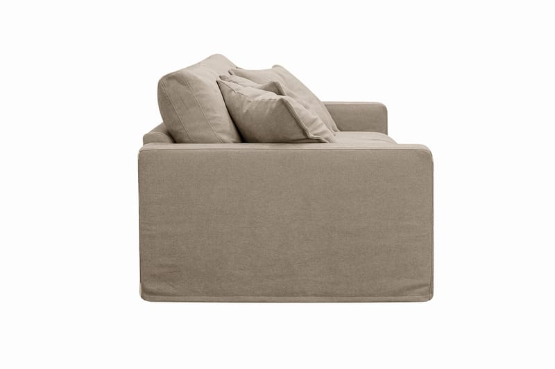 Valencia Extra Syvä 3-istuttava sohva irrotettavalla ja pestävällä päällisellä - Ruskea - Huonekalut - Sohva - 3:n istuttava sohva