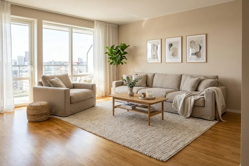 Valencia Extra Syvä 5-istuttava sohva + nojatuoli irrotettavalla ja pestävällä verhoilulla - Ruskea - Huonekalut - Sohva - Sohvaryhmä