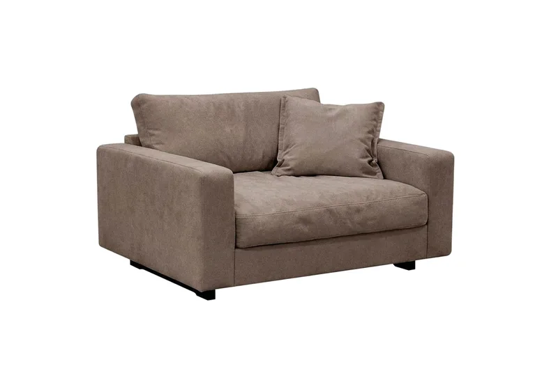 Valencia sohvaryhmä Extra Syvä 3-istuttava sohva + nojatuoli chenille-kankaalla - Tummanruskea - Huonekalut - Sohva - Sohvaryhmä