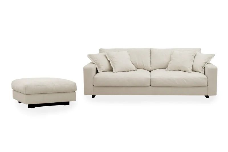 Valencia-sohvaryhmä extra syvä 3-istuttava sohva + rahi chenilleä, Beige
