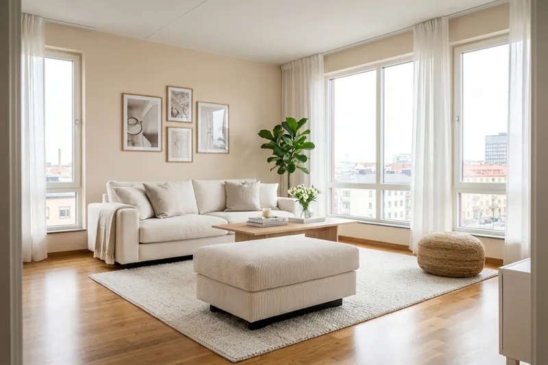 Valencia-sohvaryhmä extra syvä 3-istuttava sohva + rahi - Offwhite - Huonekalut - Sohva - Kulmasohva