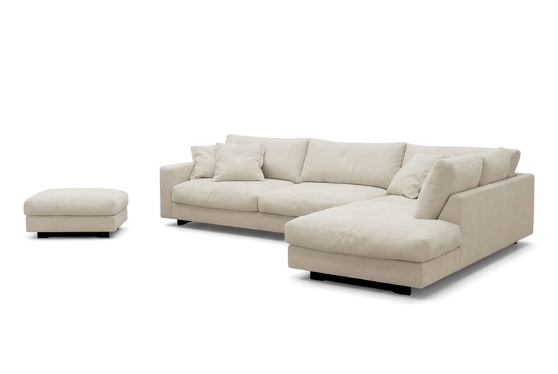 Valencia-sohvaryhmä Extra Syvä 4-istuttava Divaani Oikea + Rahi - Beige - Huonekalut - Sohva - Sohvaryhmä