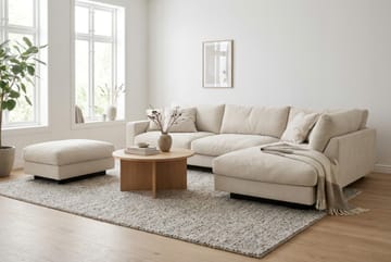 Valencia-sohvaryhmä Extra Syvä 4-istuttava Divaani Oikea + Rahi - Beige - Huonekalut - Sohva - Sohvaryhmä