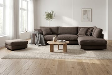 Valencia-sohvaryhmä Extra Syvä 4-istuttava Divaani Oikea + Rahi - Taupe - Huonekalut - Sohva - Sohvaryhmä