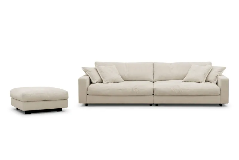 Valencia-sohvaryhmä Extra Syvä 4-istuttava Sohva + Rahi, Beige