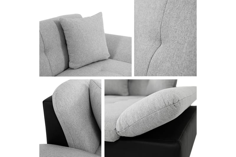 Vananda Sohva Divaanilla 3-ist. - Beige - Huonekalut - Sohva - Divaanisohva - 3 istuttava sohva divaanilla