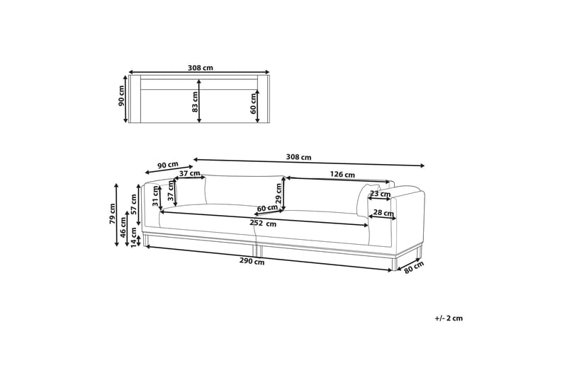 Viktorp Sohva 4-istuttava - Beige - Huonekalut - Sohva - 4:n istuttava sohva