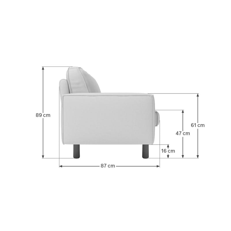Vilsa 2-istuttava sohva - Ruskea/Tummanharmaa - Huonekalut - Sohva - 2:n istuttava sohva