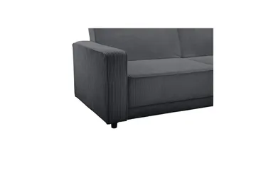 Vuodesohva Allie Antrasiitti, Cordoroy, 81x225x91 cm - Antrasiitti, Cordoroy, 81x225x91 cm - Huonekalut - Sohva - Vuodesohva - 3 istuttava vuodesohva