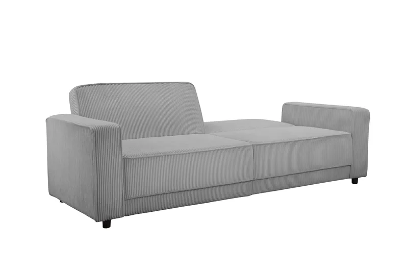 Vuodesohva Allie Harmaa, Cordoroy, 81x225x91 cm - Harmaa, Cordoroy, 81x225x91 cm - Huonekalut - Sohva - Vuodesohva - 3 istuttava vuodesohva