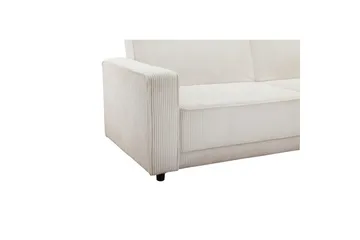 Vuodesohva Allie Kermanvärinen, Cordoroy, 81x225x91 cm - Kermanvärinen, Cordoroy, 81x225x91 cm - Huonekalut - Sohva - Vuodesohva - 3 istuttava vuodesohva
