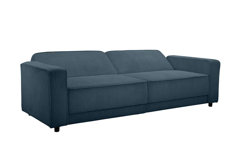 Vuodesohva Allie Sininen, Cordoroy, 81x225x91 cm - Sininen, Cordoroy, 81x225x91 cm - Huonekalut - Sohva - Vuodesohva - 3 istuttava vuodesohva