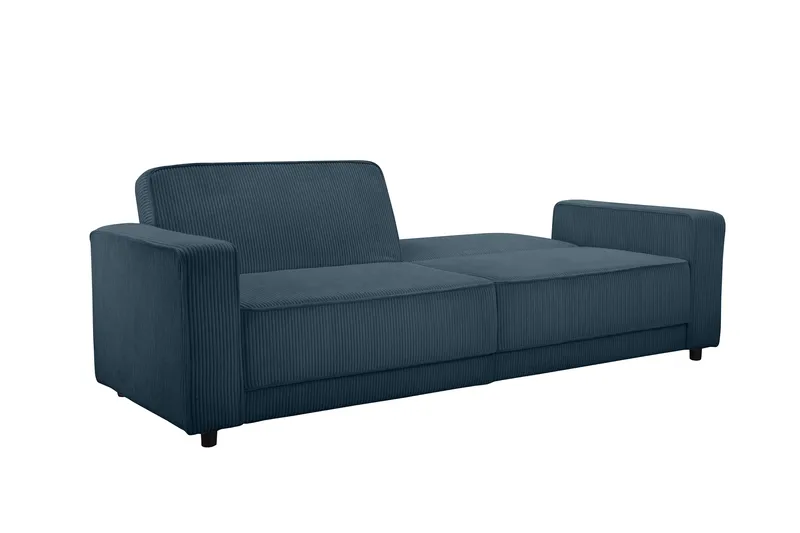Vuodesohva Allie Sininen, Cordoroy, 81x225x91 cm - Sininen, Cordoroy, 81x225x91 cm - Huonekalut - Sohva - Vuodesohva - 3 istuttava vuodesohva