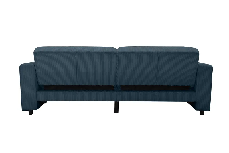 Vuodesohva Allie Sininen, Cordoroy, 81x225x91 cm - Sininen, Cordoroy, 81x225x91 cm - Huonekalut - Sohva - Vuodesohva - 3 istuttava vuodesohva