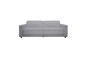 Vuodesohva Allie Vaaleanharmaa, Sametti, 81x225x91 cm - Vaaleanharmaa, Sametti, 81x225x91 cm - Huonekalut - Sohva - Vuodesohva - 3 istuttava vuodesohva