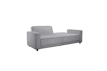 Vuodesohva Allie Vaaleanharmaa, Sametti, 81x225x91 cm - Vaaleanharmaa, Sametti, 81x225x91 cm - Huonekalut - Sohva - Vuodesohva - 3 istuttava vuodesohva