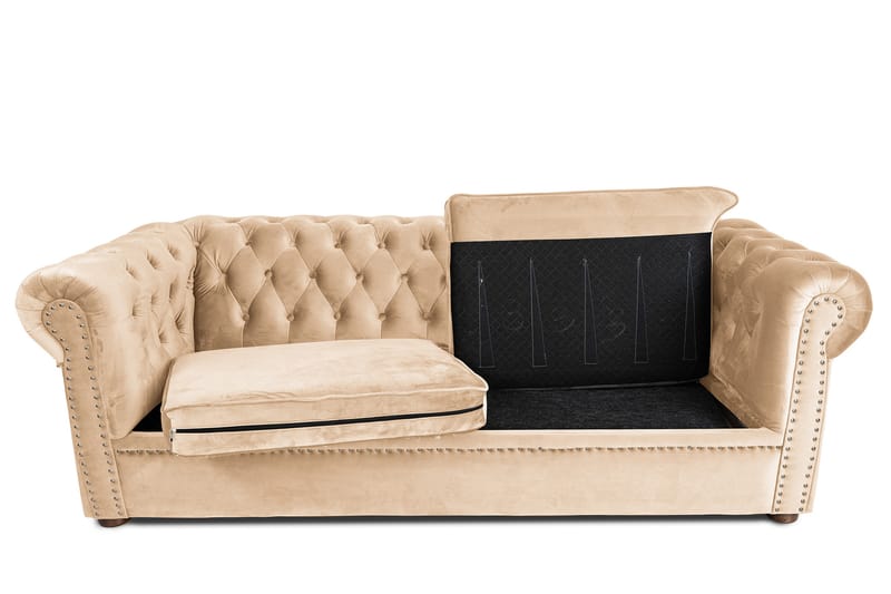 Vuodesohva Chesterfield Deluxe 3:n ist - Huonekalut - Sohva - Vuodesohva - 3 istuttava vuodesohva