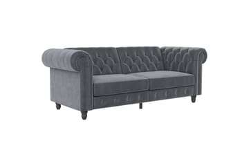 Vuodesohva Felix 236x87x83 cm, Antrasiitti, Sametti