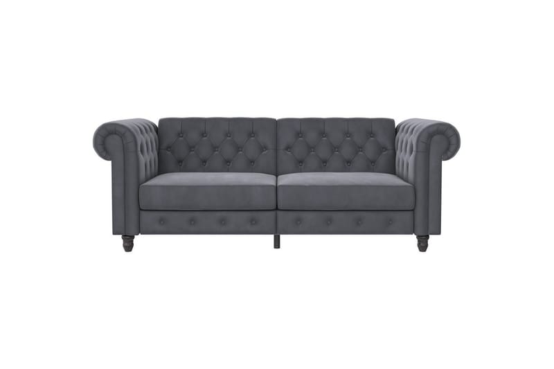 Vuodesohva Felix 236x87x83 cm, Antrasiitti, Sametti - 236x87x83 cm, Antrasiitti, Sametti - Huonekalut - Sohva - Vuodesohva