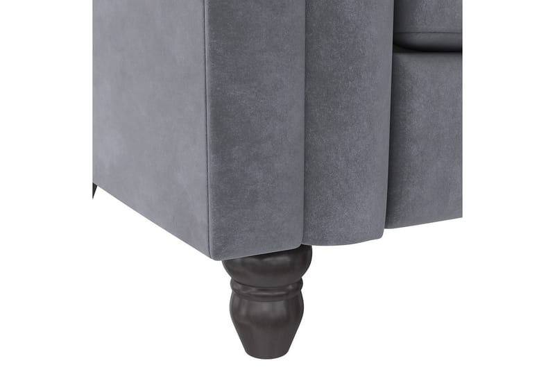 Vuodesohva Felix 236x87x83 cm, Antrasiitti, Sametti - 236x87x83 cm, Antrasiitti, Sametti - Huonekalut - Sohva - Vuodesohva