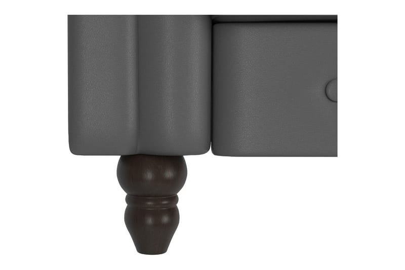 Vuodesohva Felix 236x87x83 cm, Harmaa, PU/Puu/Metalli - 236x87x83 cm, Harmaa, PU/Puu/Metalli - Huonekalut - Sohva - Vuodesohva - 3 istuttava vuodesohva