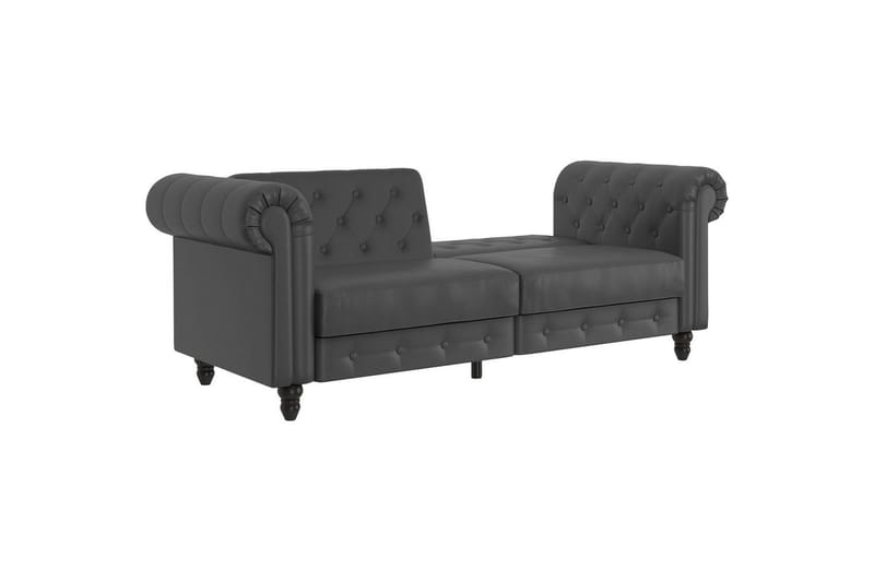 Vuodesohva Felix 236x87x83 cm, Harmaa, PU/Puu/Metalli - 236x87x83 cm, Harmaa, PU/Puu/Metalli - Huonekalut - Sohva - Vuodesohva