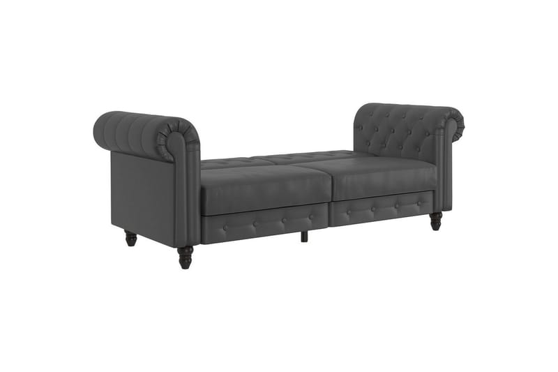 Vuodesohva Felix 236x87x83 cm, Harmaa, PU/Puu/Metalli - 236x87x83 cm, Harmaa, PU/Puu/Metalli - Huonekalut - Sohva - Vuodesohva