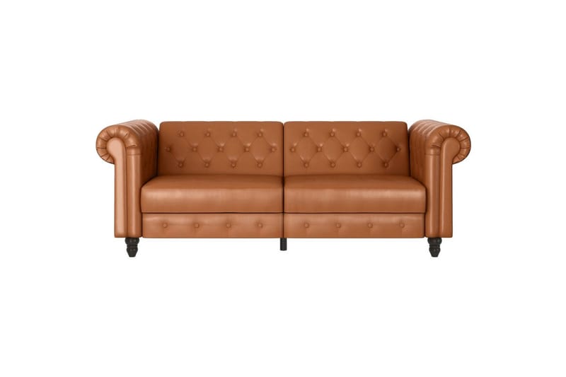 Vuodesohva Felix 236x87x83 cm, Konjakki, PU/Puu/Metalli - 236x87x83 cm, Konjakki, PU/Puu/Metalli - Huonekalut - Sohva - Vuodesohva