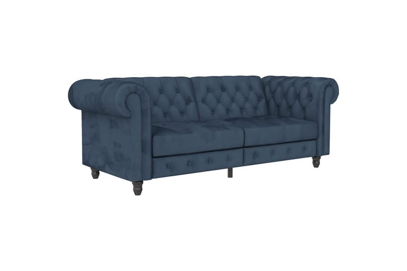 Vuodesohva Felix 236x87x83 cm, Sininen, Sametti - 236x87x83 cm, Sininen, Sametti - Huonekalut - Sohva - Vuodesohva