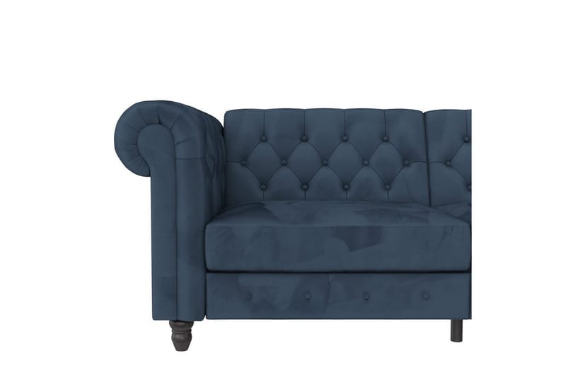 Vuodesohva Felix 236x87x83 cm, Sininen, Sametti - 236x87x83 cm, Sininen, Sametti - Huonekalut - Sohva - Vuodesohva