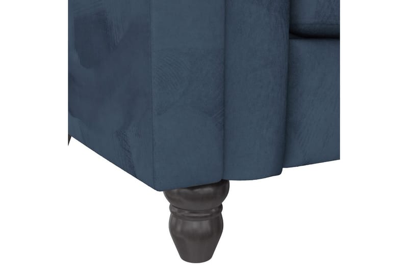 Vuodesohva Felix 236x87x83 cm, Sininen, Sametti - 236x87x83 cm, Sininen, Sametti - Huonekalut - Sohva - Vuodesohva