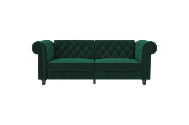 Vuodesohva Felix 236x87x83 cm, Tummanvihreä, Sametti - 236x87x83 cm, Tummanvihreä, Sametti - Huonekalut - Sohva - Vuodesohva
