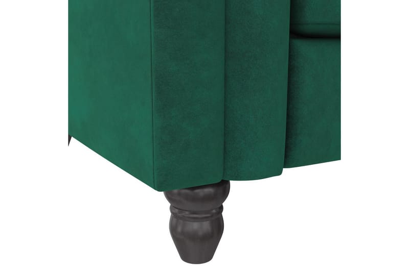 Vuodesohva Felix 236x87x83 cm, Tummanvihreä, Sametti - 236x87x83 cm, Tummanvihreä, Sametti - Huonekalut - Sohva - Vuodesohva
