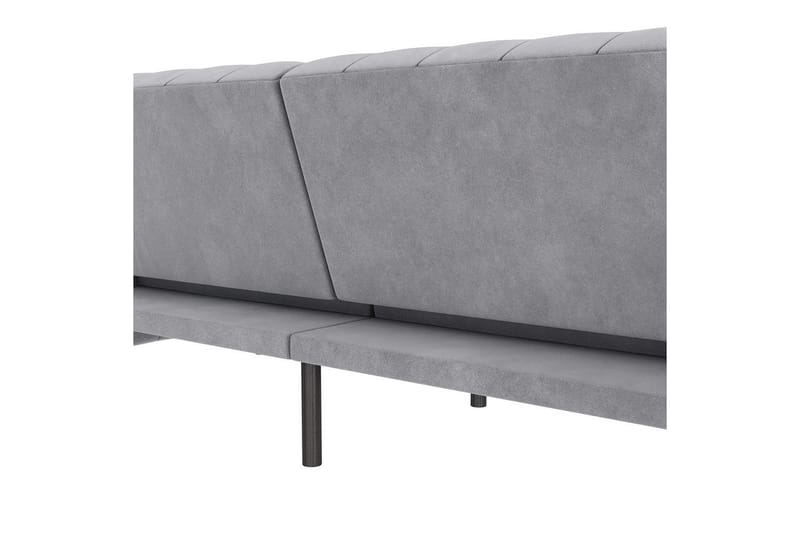Vuodesohva Felix 236x87x83 cm, Vaaleanharmaa, Sametti - 236x87x83 cm, Vaaleanharmaa, Sametti - Huonekalut - Sohva - Vuodesohva