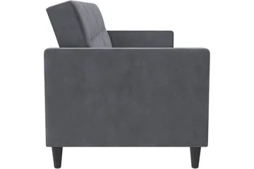 Vuodesohva Hartford 203x83x82 cm, Antrasiitti, Sametti - 203x83x82 cm, Antrasiitti, Sametti - Huonekalut - Sohva - Vuodesohva - 3 istuttava vuodesohva
