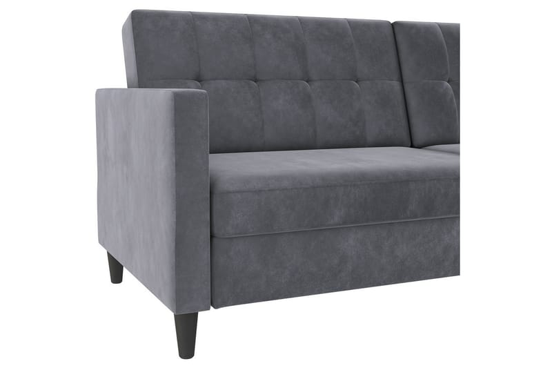 Vuodesohva Hartford 203x83x82 cm, Antrasiitti, Sametti - 203x83x82 cm, Antrasiitti, Sametti - Huonekalut - Sohva - Vuodesohva