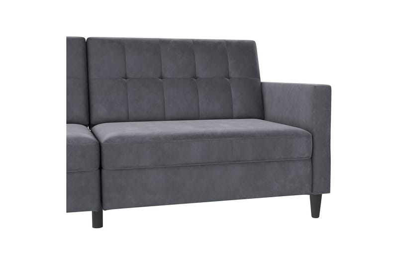 Vuodesohva Hartford 203x83x82 cm, Antrasiitti, Sametti - 203x83x82 cm, Antrasiitti, Sametti - Huonekalut - Sohva - Vuodesohva