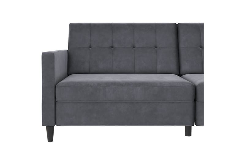 Vuodesohva Hartford 203x83x82 cm, Antrasiitti, Sametti - 203x83x82 cm, Antrasiitti, Sametti - Huonekalut - Sohva - Vuodesohva