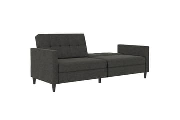 Vuodesohva Hartford 203x83x82 cm, Antrasiitti, Pellavakankaan näköinen (100% polyesteri) - 203x83x82 cm, Antrasiitti, Pellavakankaan näköinen (100% polyesteri) - Huonekalut - Sohva - Vuodesohva - 3 istuttava vuodesohva