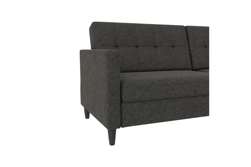 Vuodesohva Hartford 203x83x82 cm, Antrasiitti, Pellavakankaan näköinen (100% polyesteri) - 203x83x82 cm, Antrasiitti, Pellavakankaan näköinen (100% polyesteri) - Huonekalut - Sohva - Vuodesohva